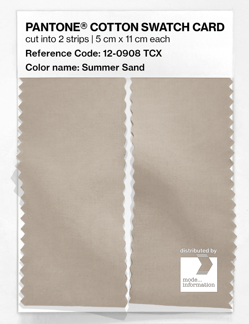 Product image 2 of the product “PANTONE® COTTON SWATCH CARD 12-0908 TCX Summer Sand ”