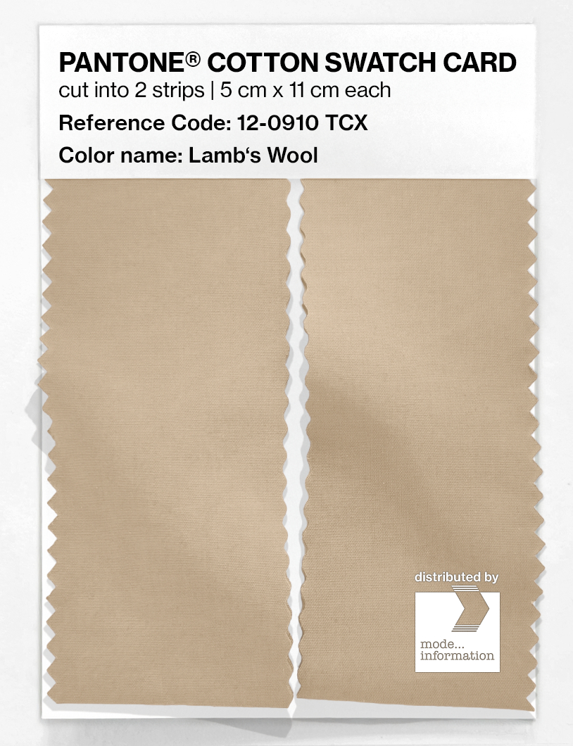Product image 2 of the product “PANTONE® COTTON SWATCH CARD 12-0910 TCX Lamb's Wool ”