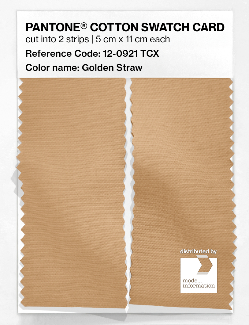 Product image 2 of the product “PANTONE® COTTON SWATCH CARD 12-0921 TCX Golden Straw ”