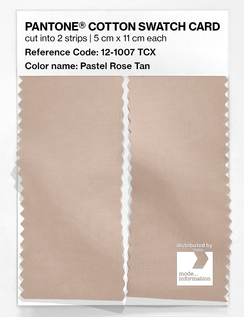 Product image 2 of the product “PANTONE® COTTON SWATCH CARD 12-1007 TCX Pastel Rose Tan ”
