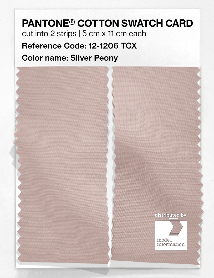 Product image 2 of the product “PANTONE® COTTON SWATCH CARD 12-1206 TCX Silver Peony ”