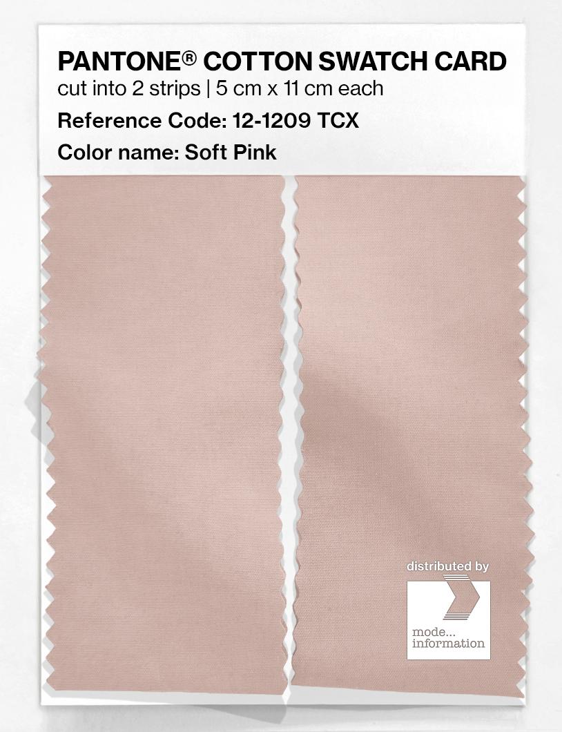 Product image 2 of the product “PANTONE® COTTON SWATCH CARD 12-1209 TCX Soft Pink ”