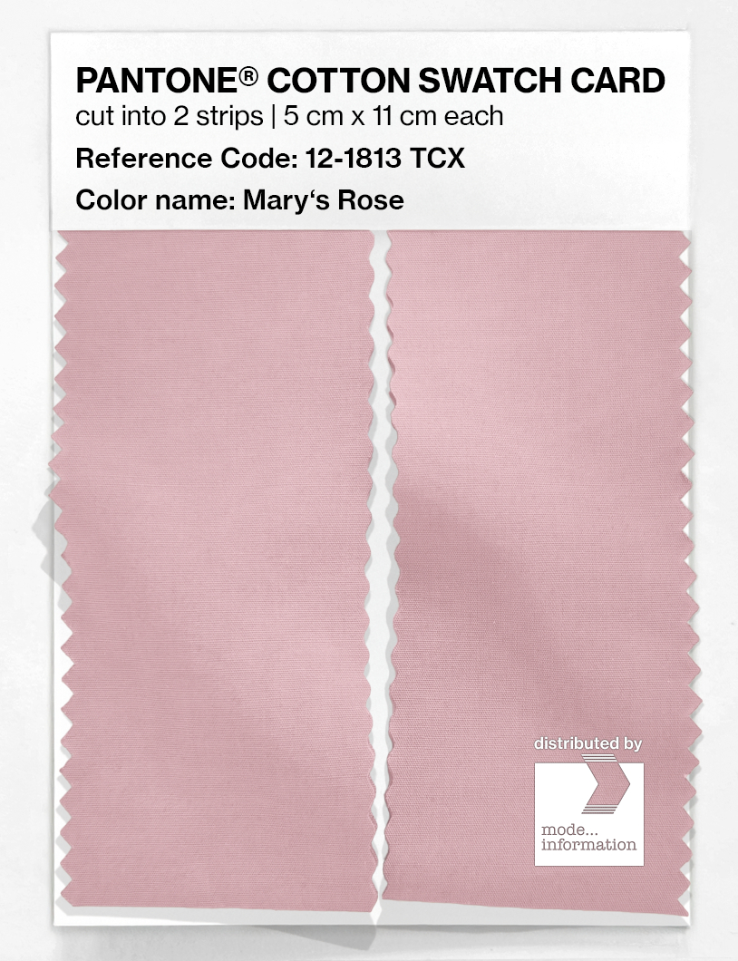 Product image 2 of the product “PANTONE® COTTON SWATCH CARD 12-1813 TCX Mary's Rose ”