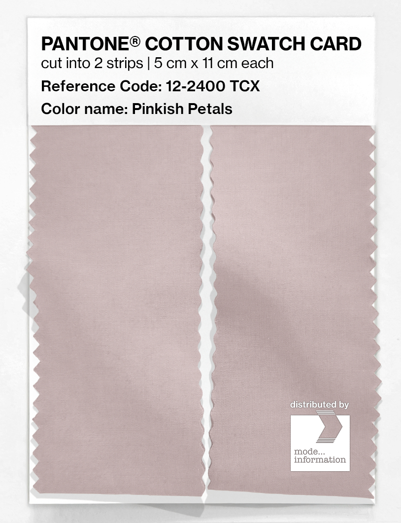 Product image 2 of the product “PANTONE® COTTON SWATCH CARD 12-2400 TCX Pinkish Petals ”