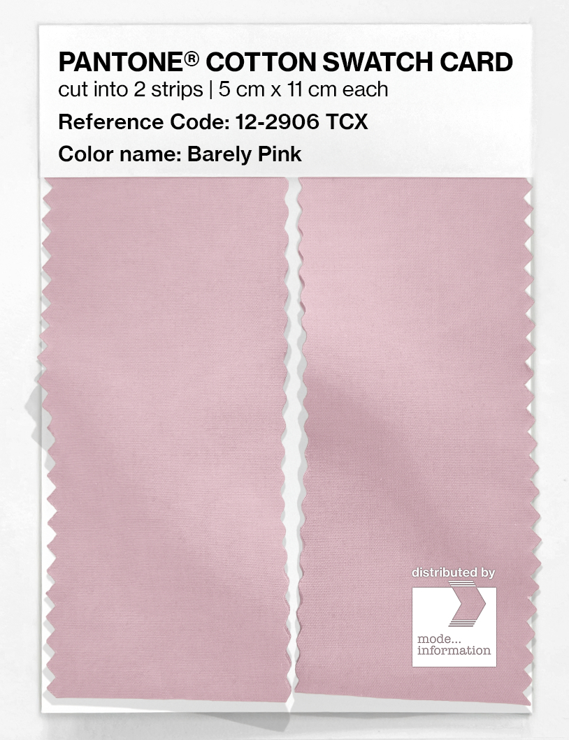 Product image 2 of the product “PANTONE® COTTON SWATCH CARD 12-2906 TCX Barely Pink ”
