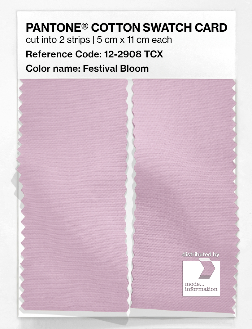 Product image 2 of the product “PANTONE® COTTON SWATCH CARD 12-2908 TCX Festival Bloom ”