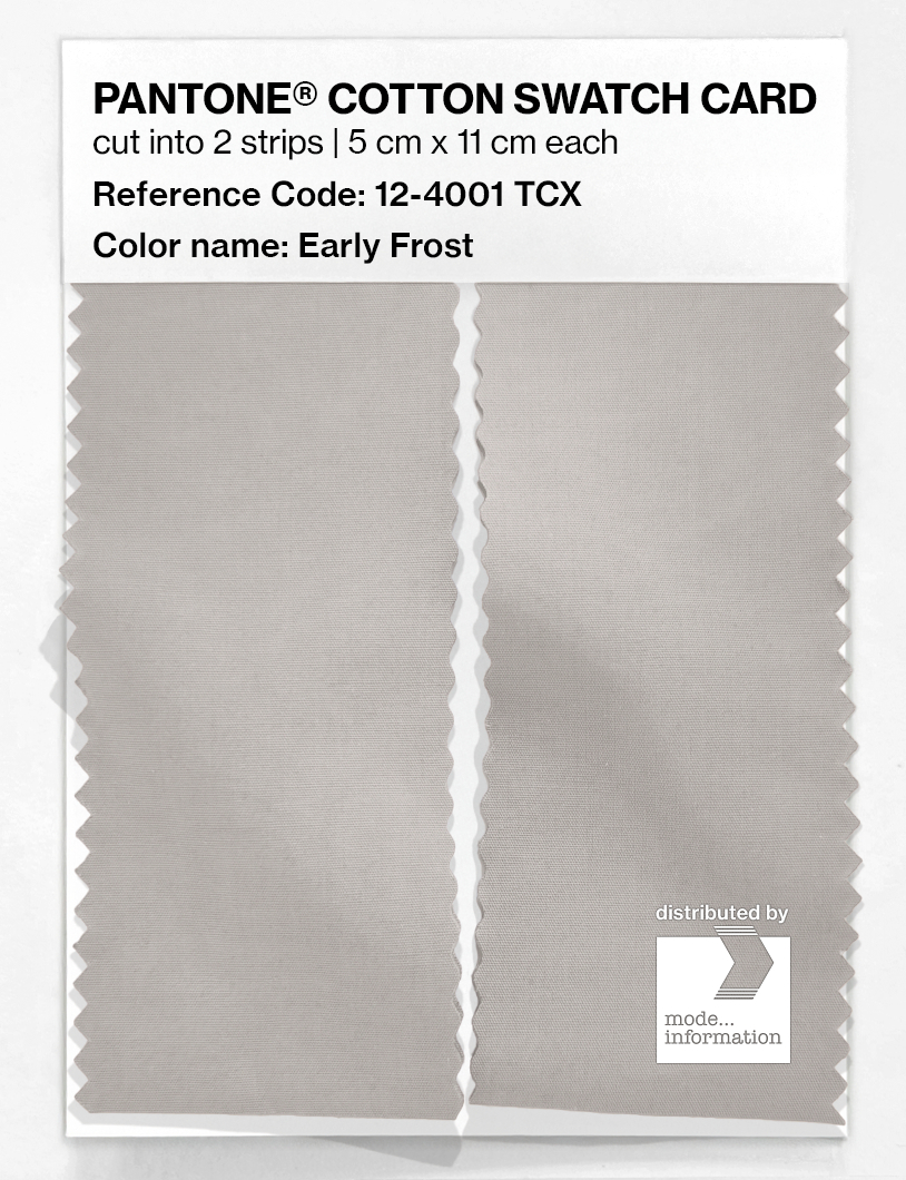 Product image 2 of the product “PANTONE® COTTON SWATCH CARD 12-4001 TCX Early Frost ”