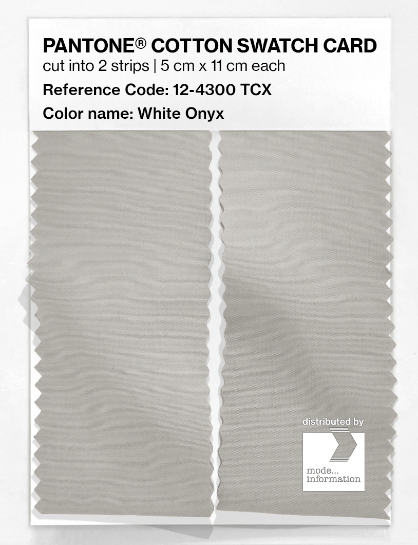 Product image 2 of the product “PANTONE® COTTON SWATCH CARD 12-4300 TCX White Onyx ”