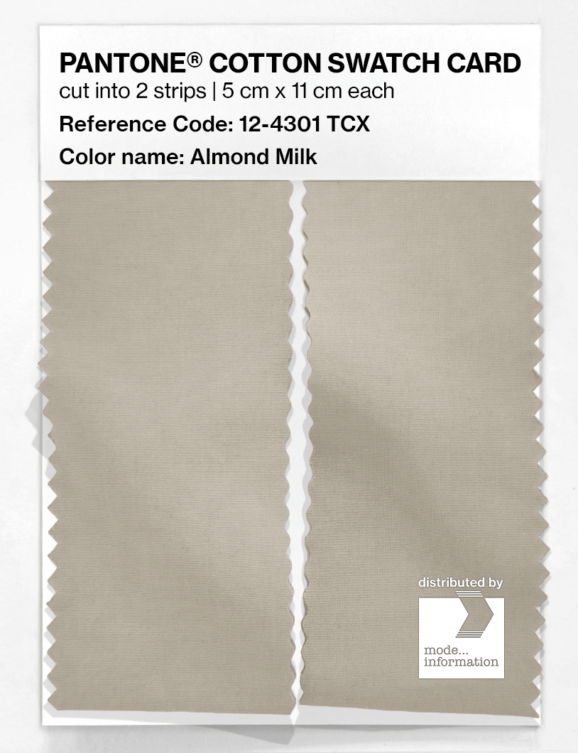 Product image 2 of the product “PANTONE® COTTON SWATCH CARD 12-4301 TCX Almond Milk ”