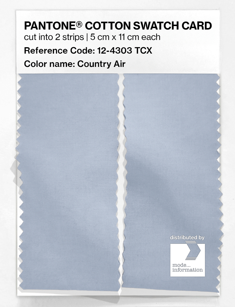 Product image 2 of the product “PANTONE® COTTON SWATCH CARD 12-4303 TCX Country Air ”
