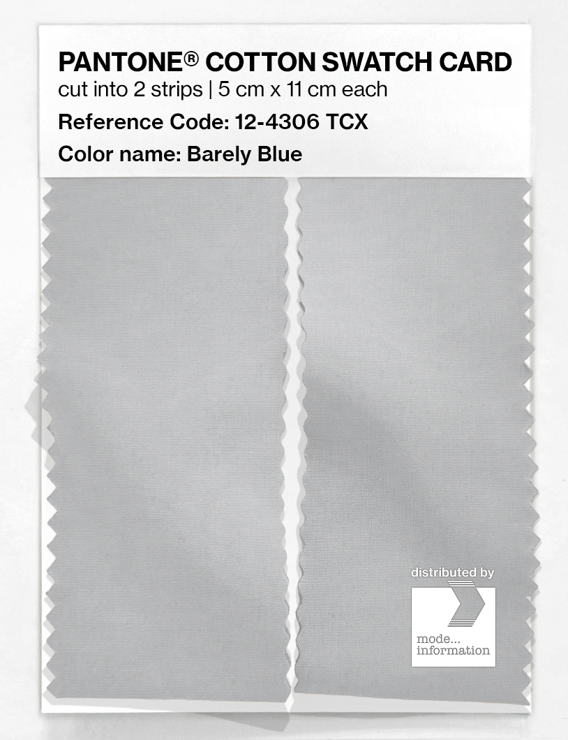 Product image 2 of the product “PANTONE® COTTON SWATCH CARD 12-4306 TCX Barely Blue ”
