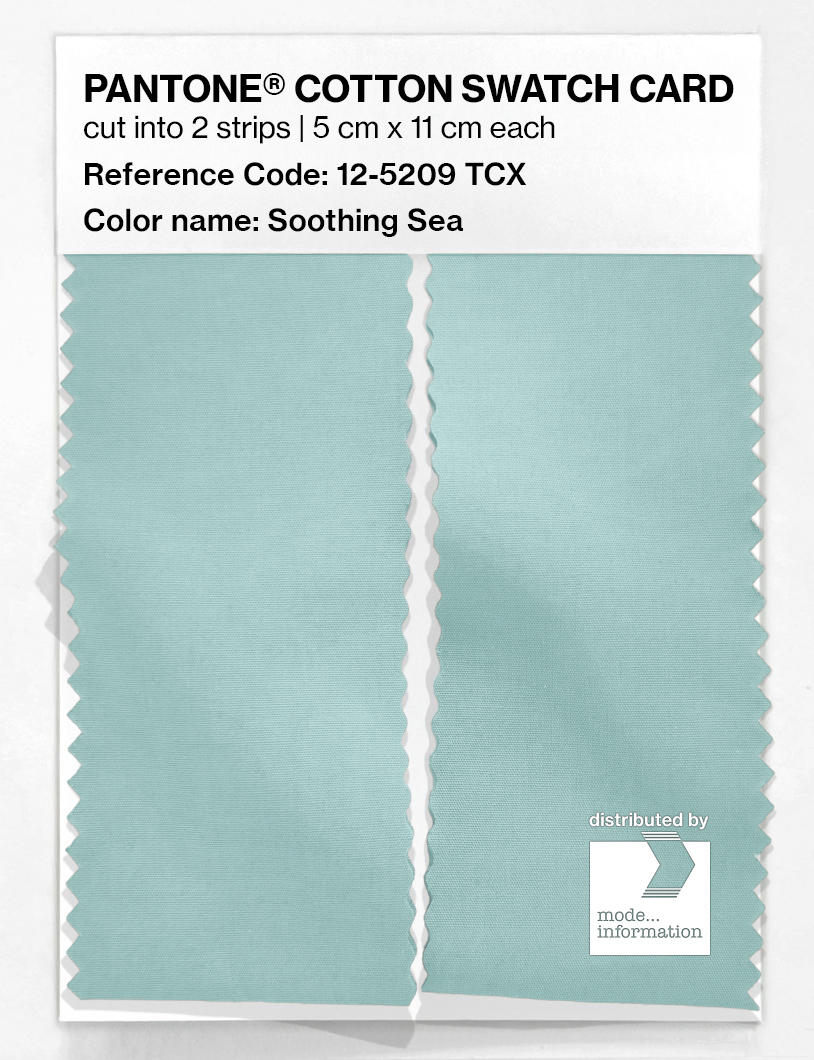 Product image 2 of the product “PANTONE® COTTON SWATCH CARD 12-5209 TCX Soothing Sea ”