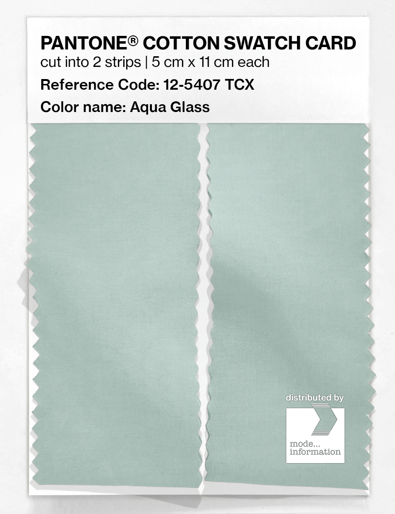 Artikelbild 2 des Artikels “PANTONE® COTTON SWATCH CARD 12-5407 TCX Aqua Glass “