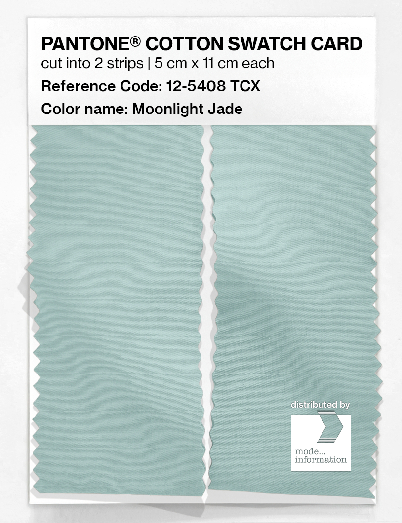 Product image 2 of the product “PANTONE® COTTON SWATCH CARD 12-5408 TCX Moonlight Jade ”