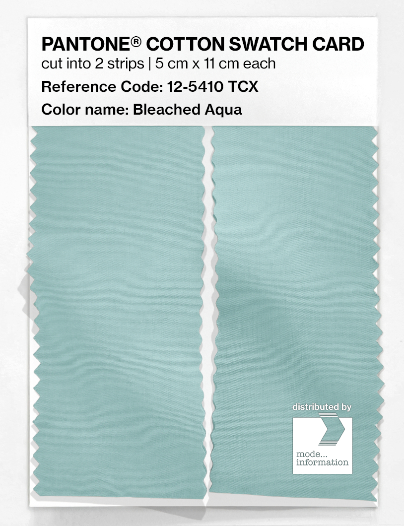 Product image 2 of the product “PANTONE® COTTON SWATCH CARD 12-5410 TCX Bleached Aqua ”