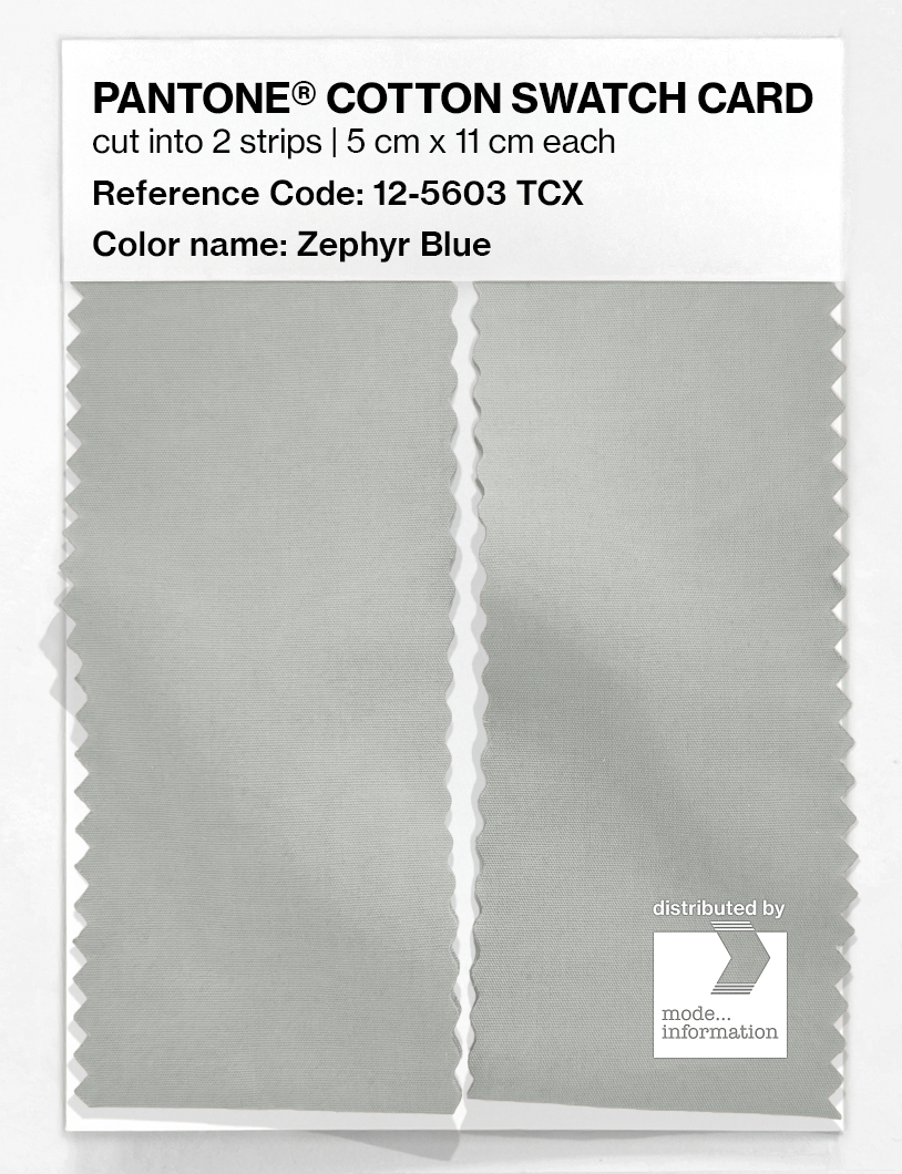Product image 2 of the product “PANTONE® COTTON SWATCH CARD 12-5603 TCX Zephyr Blue ”