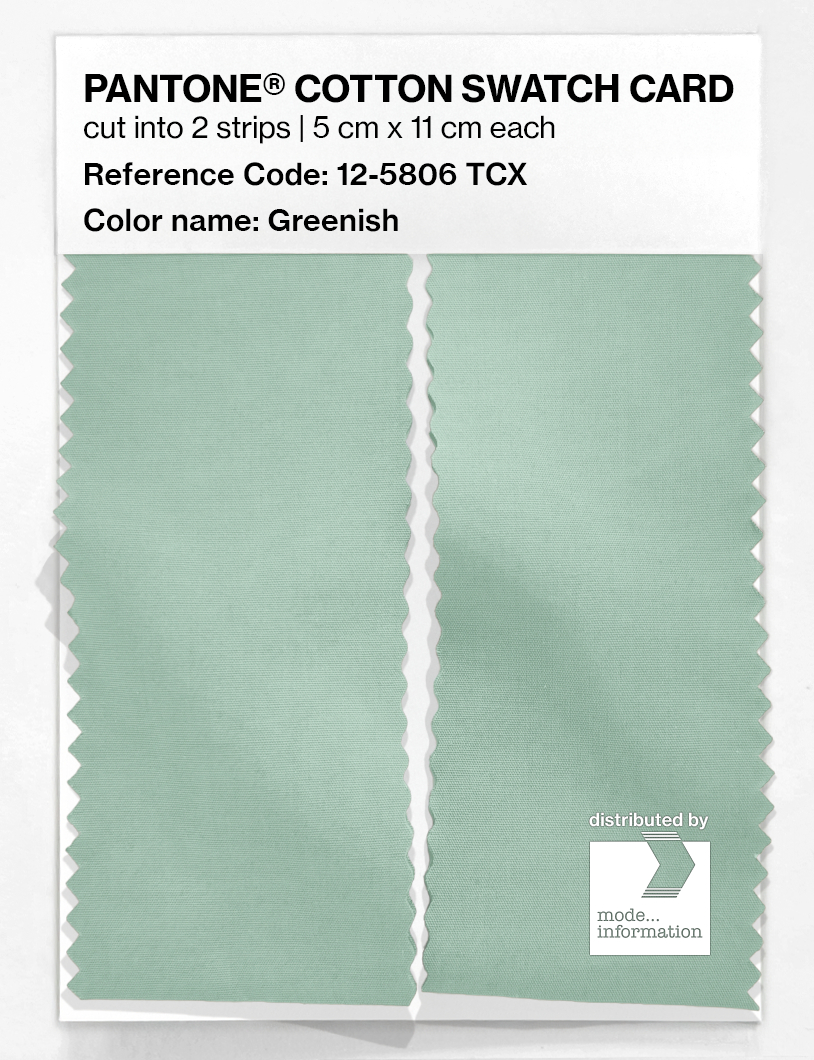 Product image 2 of the product “PANTONE® COTTON SWATCH CARD 12-5806 TCX Greenish ”