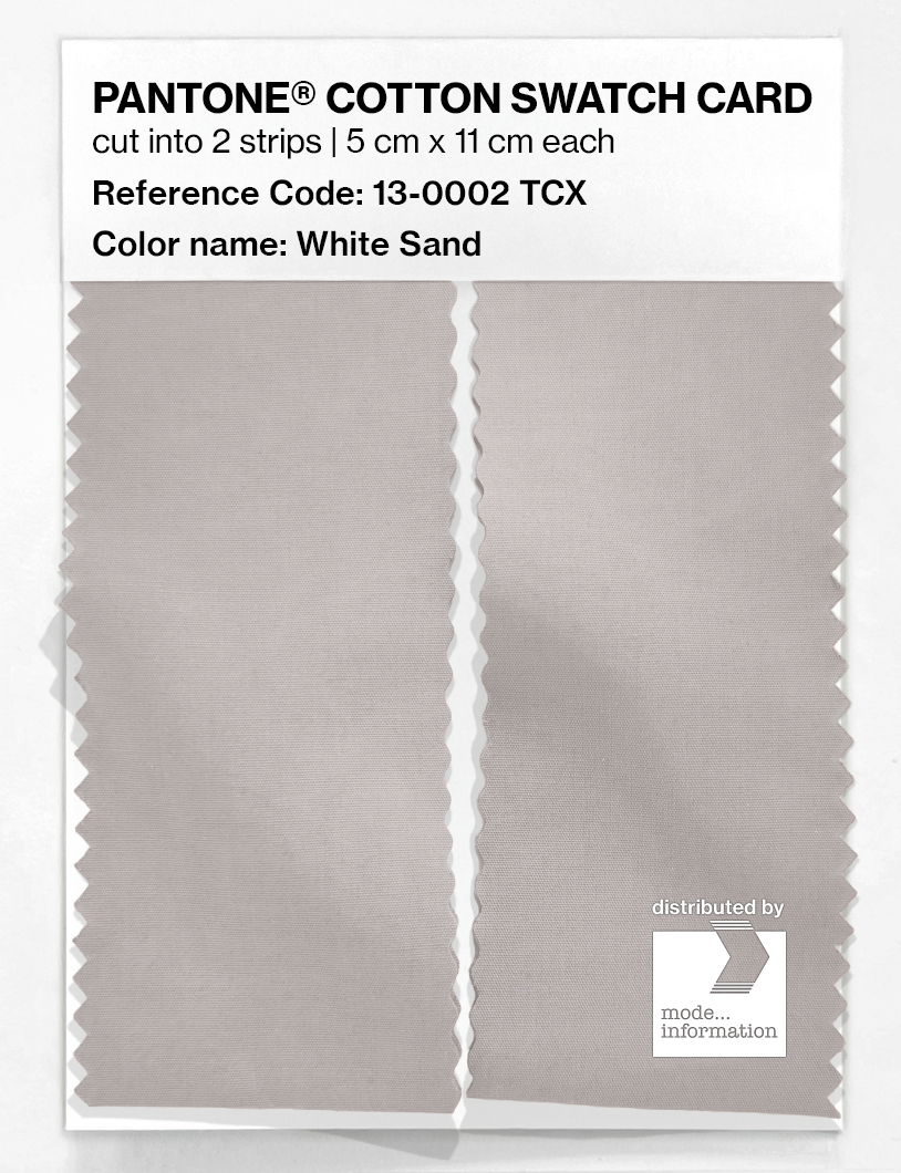 Product image 2 of the product “PANTONE® COTTON SWATCH CARD 13-0002 TCX White Sand ”