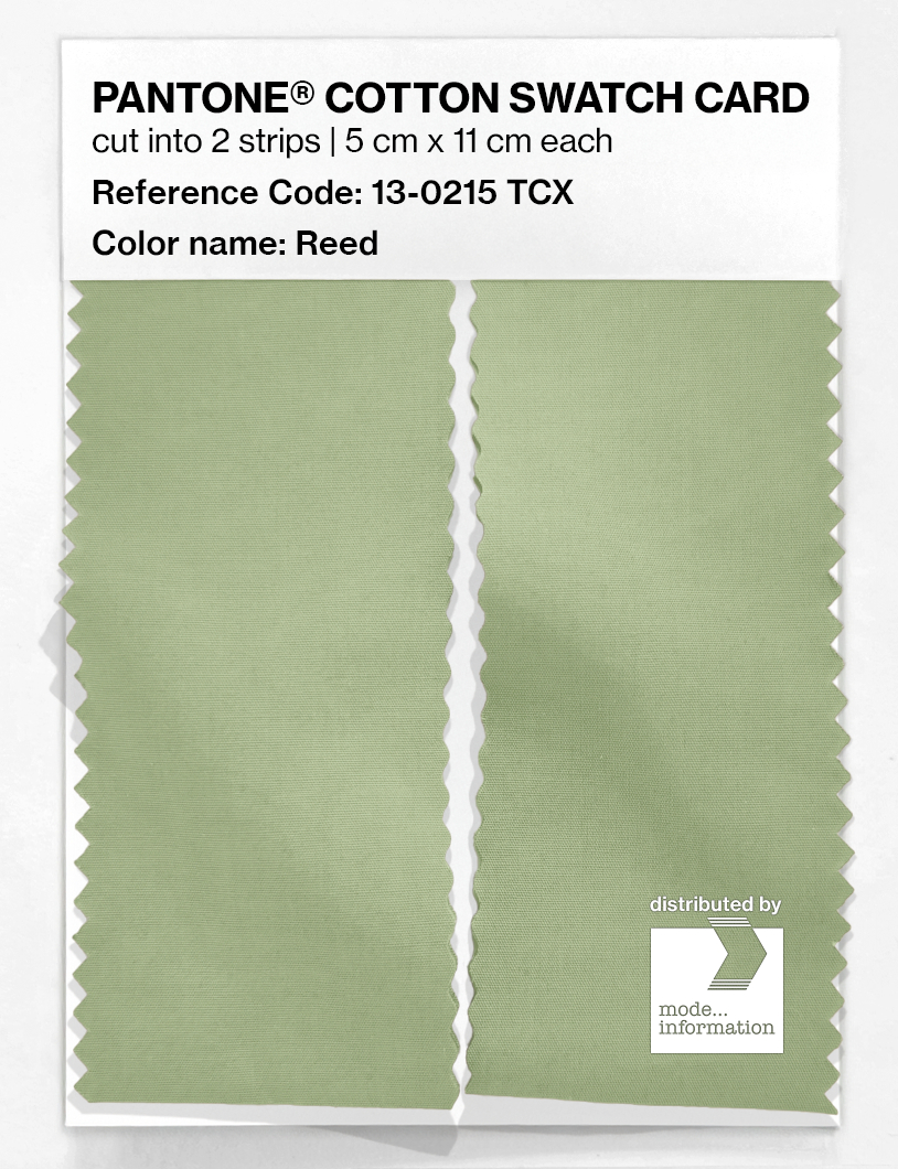 Product image 2 of the product “PANTONE® COTTON SWATCH CARD 13-0215 TCX Reed ”