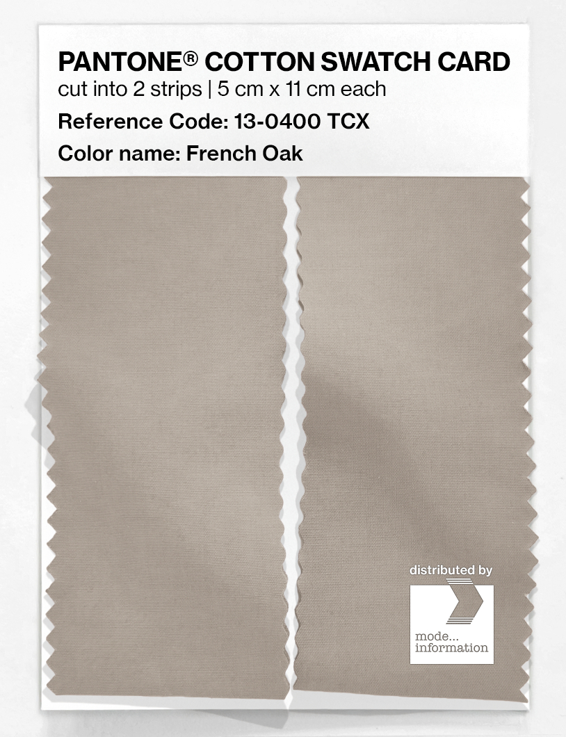 Product image 2 of the product “PANTONE® COTTON SWATCH CARD 13-0400 TCX French Oak ”