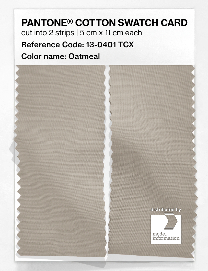Product image 2 of the product “PANTONE® COTTON SWATCH CARD 13-0401 TCX Oatmeal ”