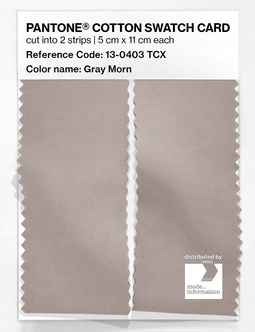 Product image 2 of the product “PANTONE® COTTON SWATCH CARD 13-0403 TCX Gray Morn ”