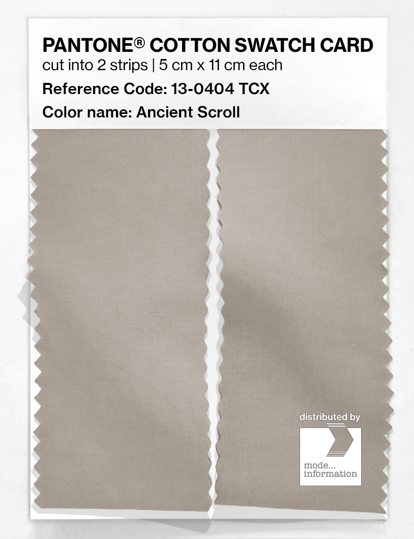 Product image 2 of the product “PANTONE® COTTON SWATCH CARD 13-0404 TCX Ancient Scroll ”