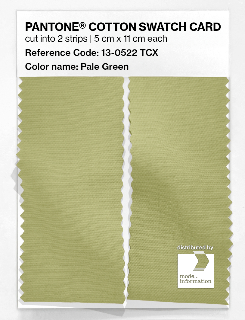 Product image 2 of the product “PANTONE® COTTON SWATCH CARD 13-0522 TCX Pale Green ”