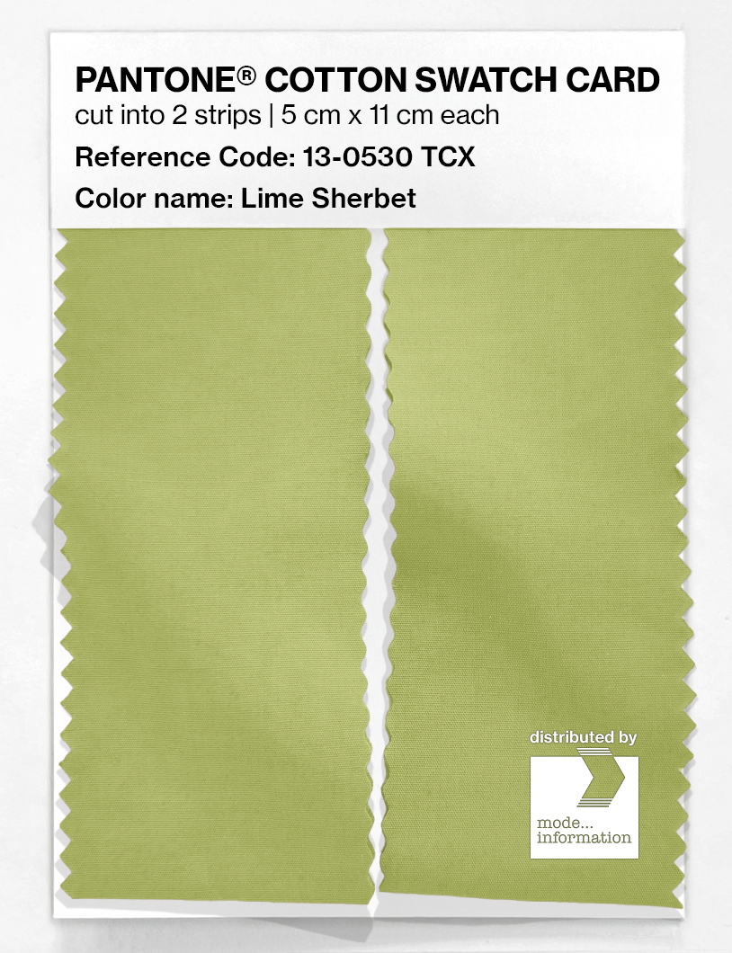 Product image 2 of the product “PANTONE® COTTON SWATCH CARD 13-0530 TCX Lime Sherbet ”