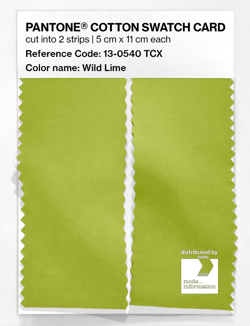 Product image 2 of the product “PANTONE® COTTON SWATCH CARD 13-0540 TCX Wild Lime ”