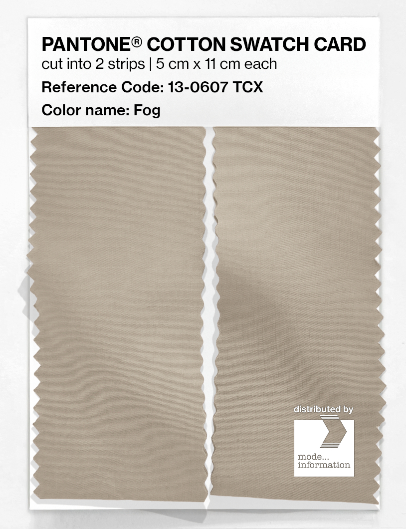 Product image 2 of the product “PANTONE® COTTON SWATCH CARD 13-0607 TCX Fog ”