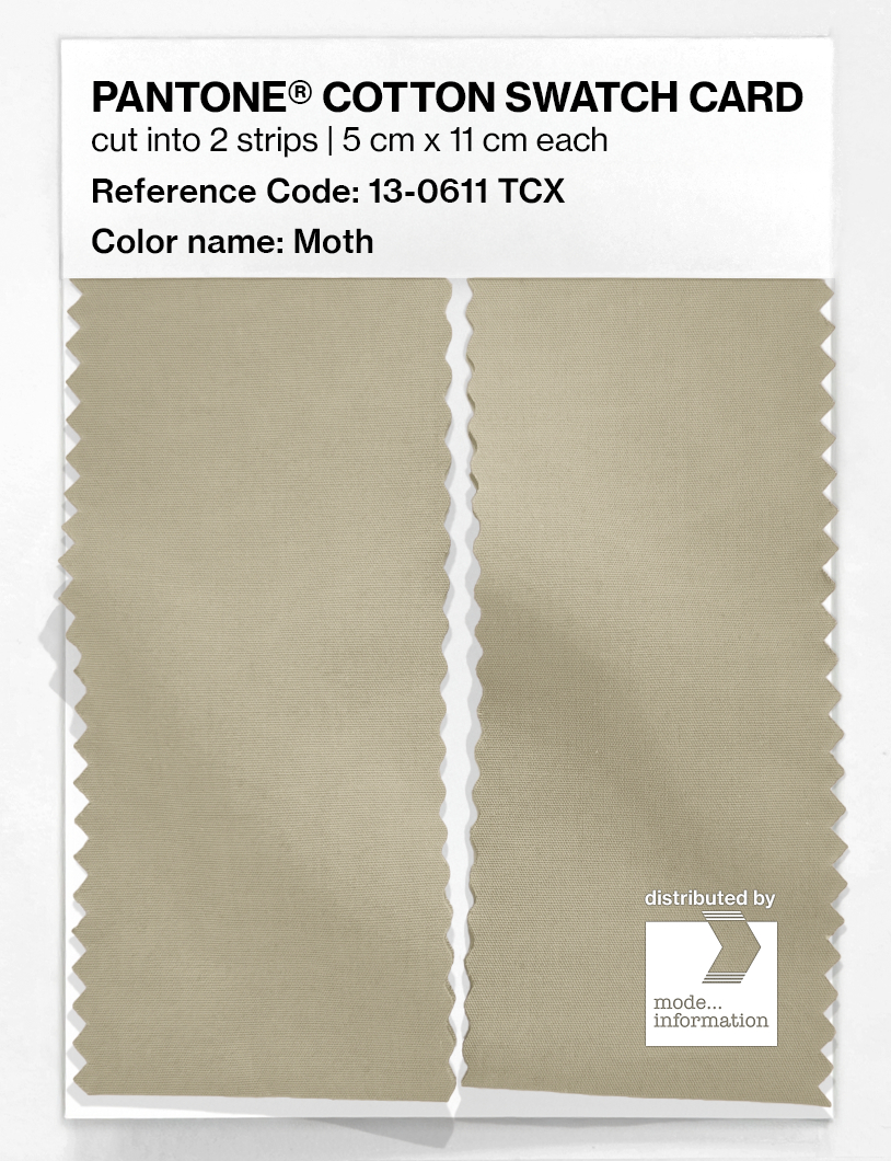 Product image 2 of the product “PANTONE® COTTON SWATCH CARD 13-0611 TCX Moth ”