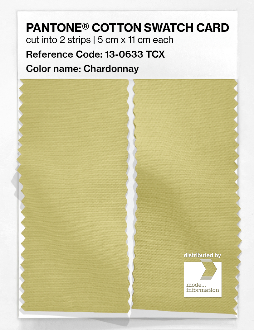 Product image 2 of the product “PANTONE® COTTON SWATCH CARD 13-0633 TCX Chardonnay ”