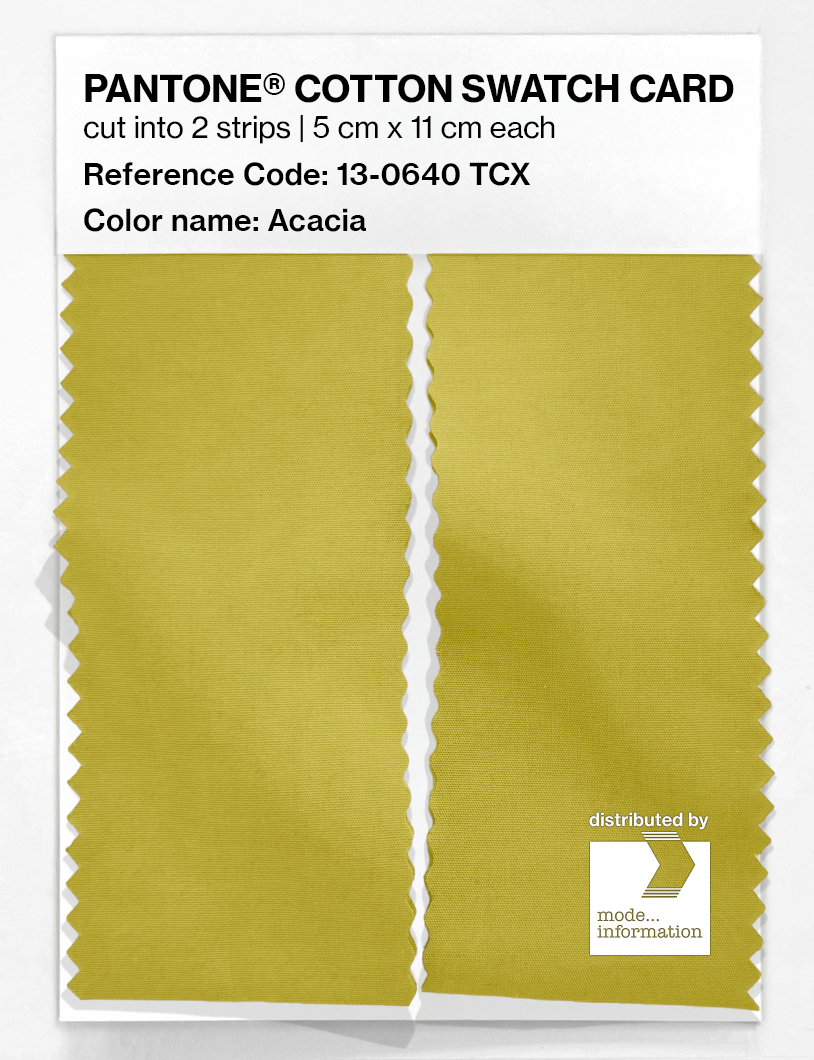 Product image 2 of the product “PANTONE® COTTON SWATCH CARD 13-0640 TCX Acacia ”