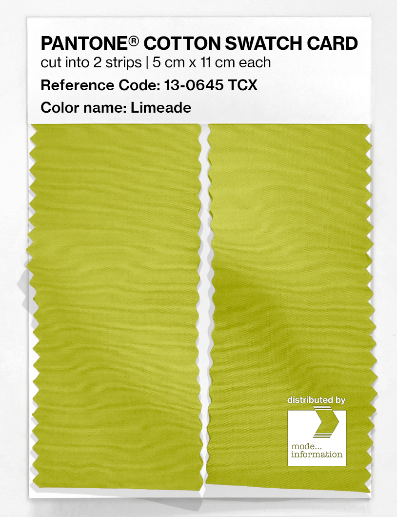 Product image 2 of the product “PANTONE® COTTON SWATCH CARD 13-0645 TCX Limeade ”