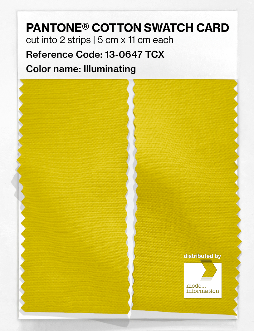 Product image 2 of the product “PANTONE® COTTON SWATCH CARD 13-0647 TCX Illuminating ”
