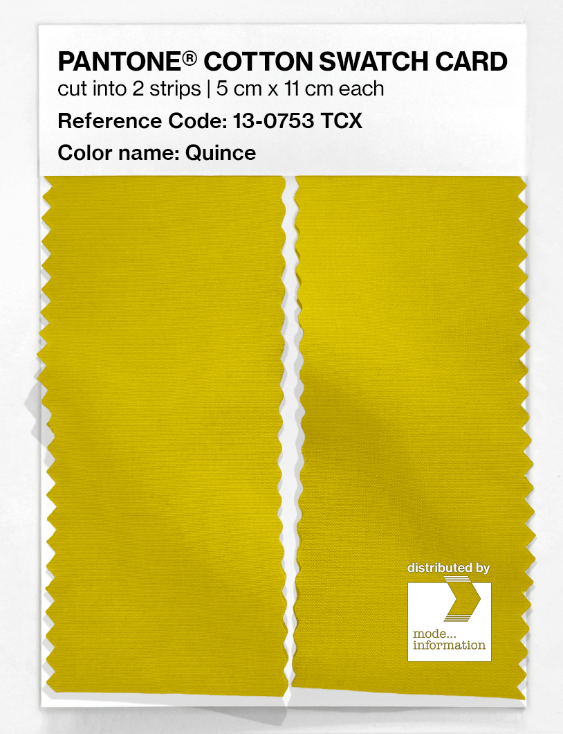 Product image 2 of the product “PANTONE® COTTON SWATCH CARD 13-0753 TCX Quince ”