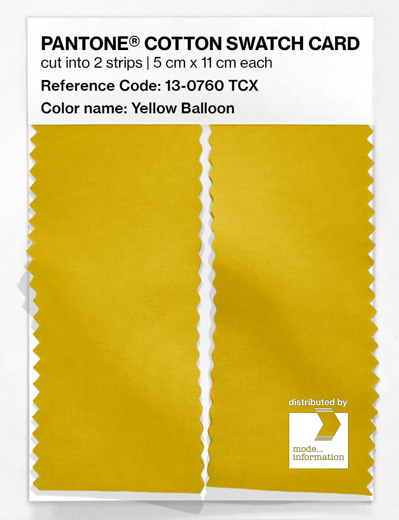 Product image 2 of the product “PANTONE® COTTON SWATCH CARD 13-0760 TCX Yellow Balloon ”