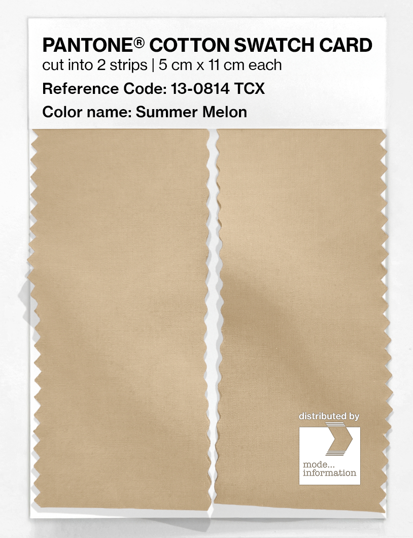 Product image 2 of the product “PANTONE® COTTON SWATCH CARD 13-0814 TCX Summer Melon ”