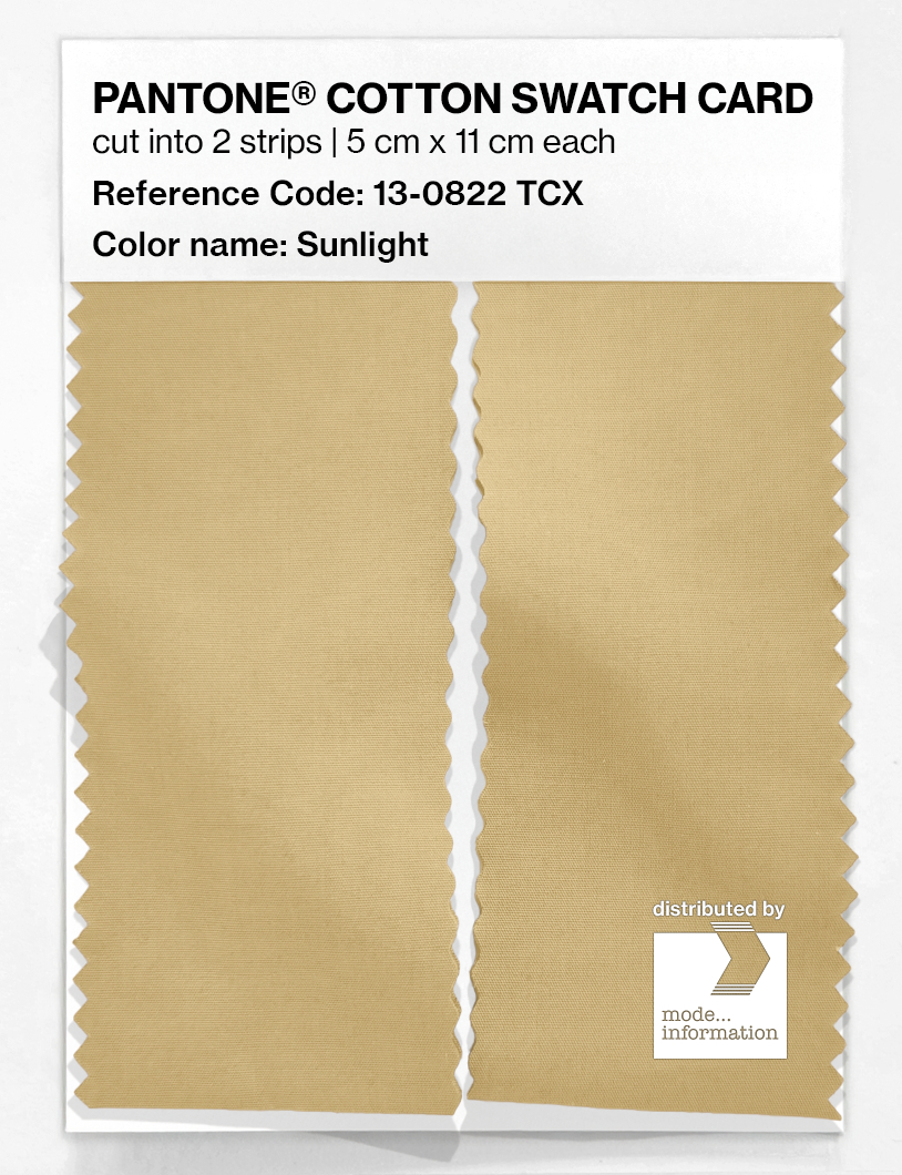 Product image 2 of the product “PANTONE® COTTON SWATCH CARD 13-0822 TCX Sunlight ”