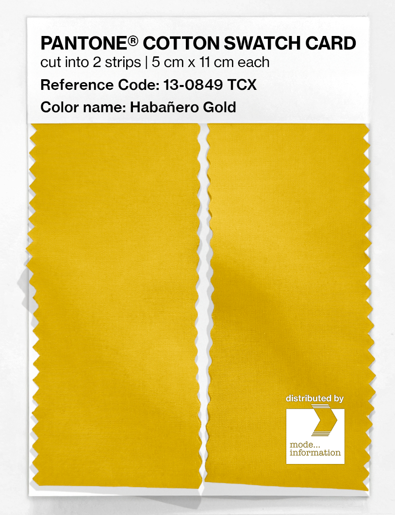 Product image 2 of the product “PANTONE® COTTON SWATCH CARD 13-0849 TCX Habañero Gold ”