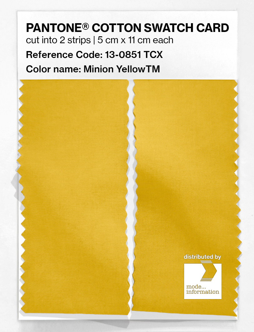 Product image 2 of the product “PANTONE® COTTON SWATCH CARD 13-0851 TCX Minion YellowTM ”