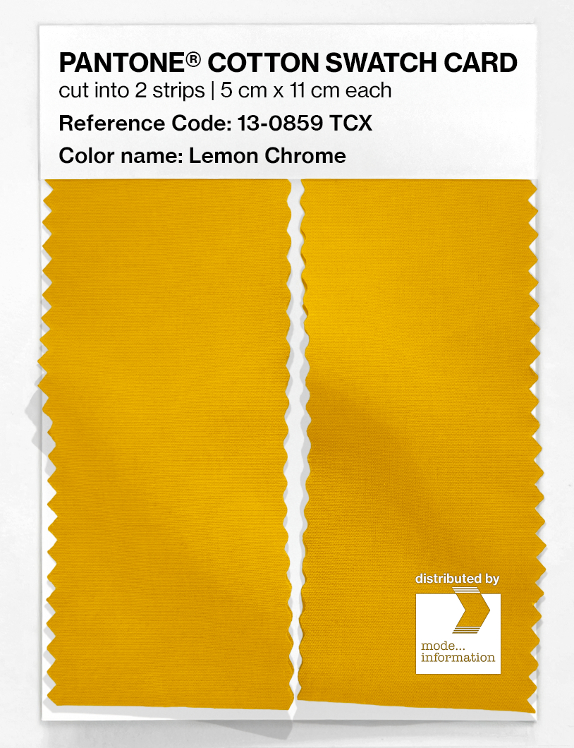 Artikelbild 2 des Artikels “PANTONE® COTTON SWATCH CARD 13-0859 TCX Lemon Chrome “