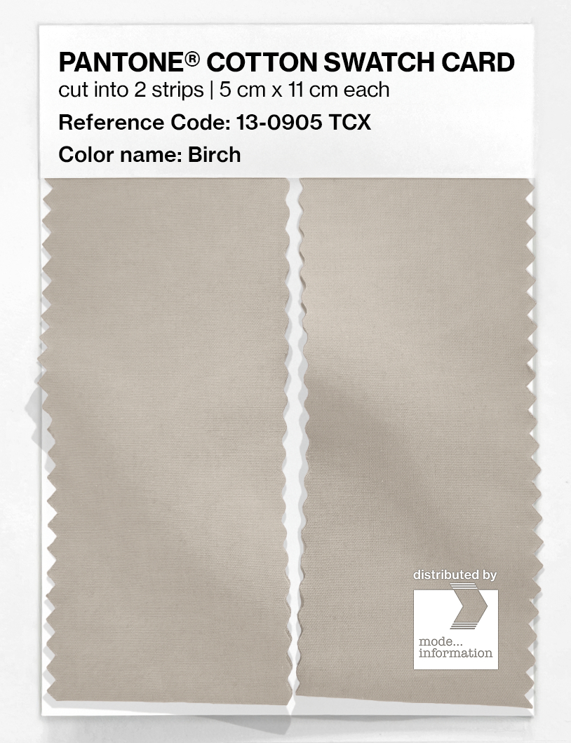 Product image 2 of the product “PANTONE® COTTON SWATCH CARD 13-0905 TCX Birch ”