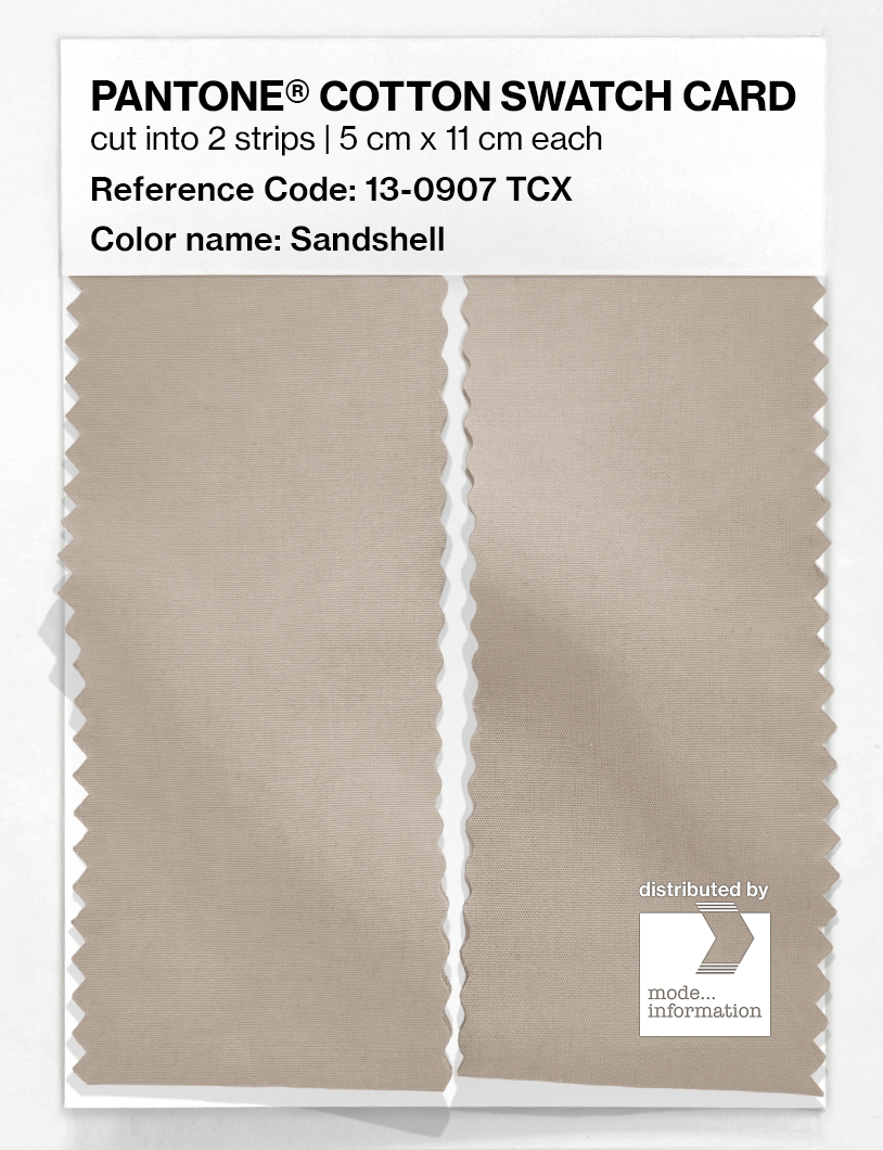 Product image 2 of the product “PANTONE® COTTON SWATCH CARD 13-0907 TCX Sandshell ”