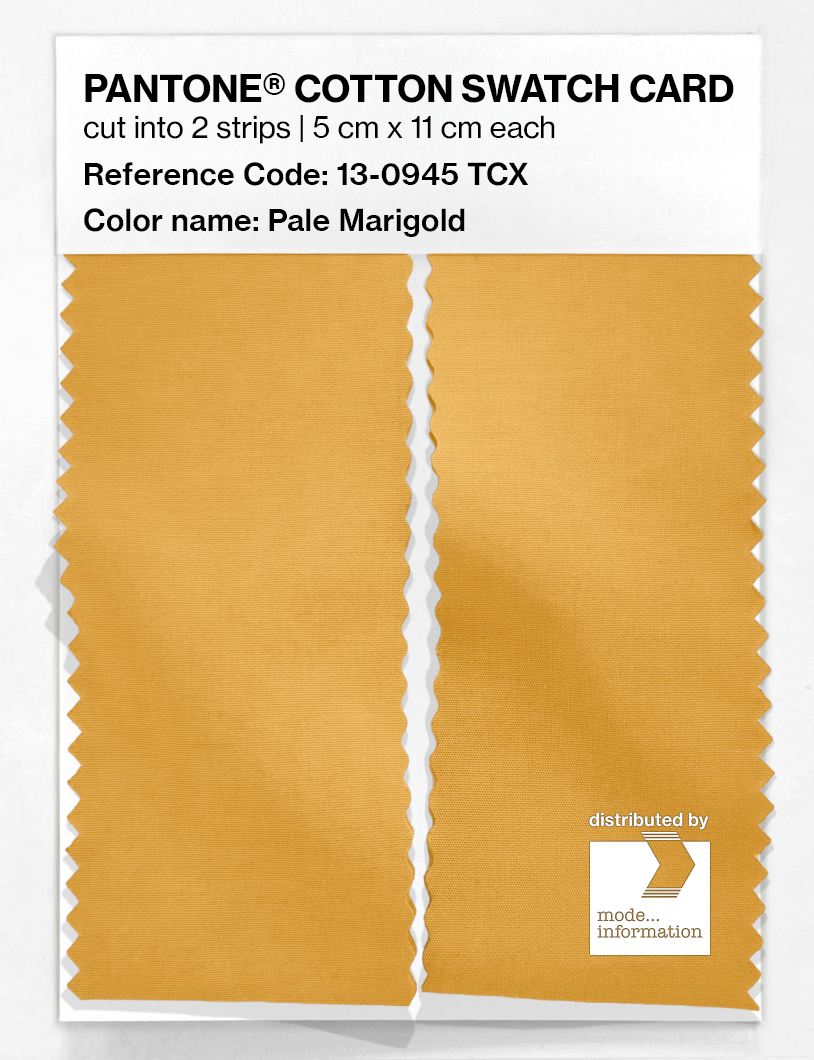 Product image 2 of the product “PANTONE® COTTON SWATCH CARD 13-0945 TCX Pale Marigold ”