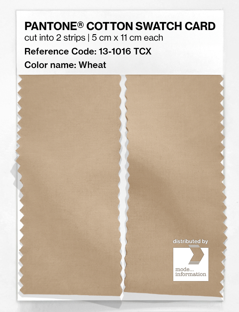 Product image 2 of the product “PANTONE® COTTON SWATCH CARD 13-1016 TCX Wheat ”