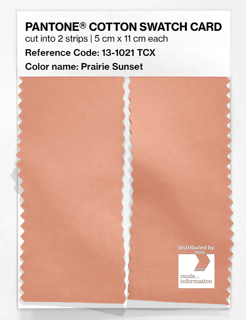 Product image 2 of the product “PANTONE® COTTON SWATCH CARD 13-1021 TCX Prairie Sunset ”