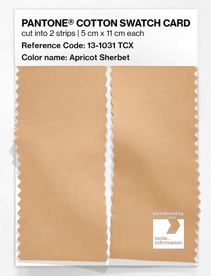 Product image 2 of the product “PANTONE® COTTON SWATCH CARD 13-1031 TCX Apricot Sherbet ”