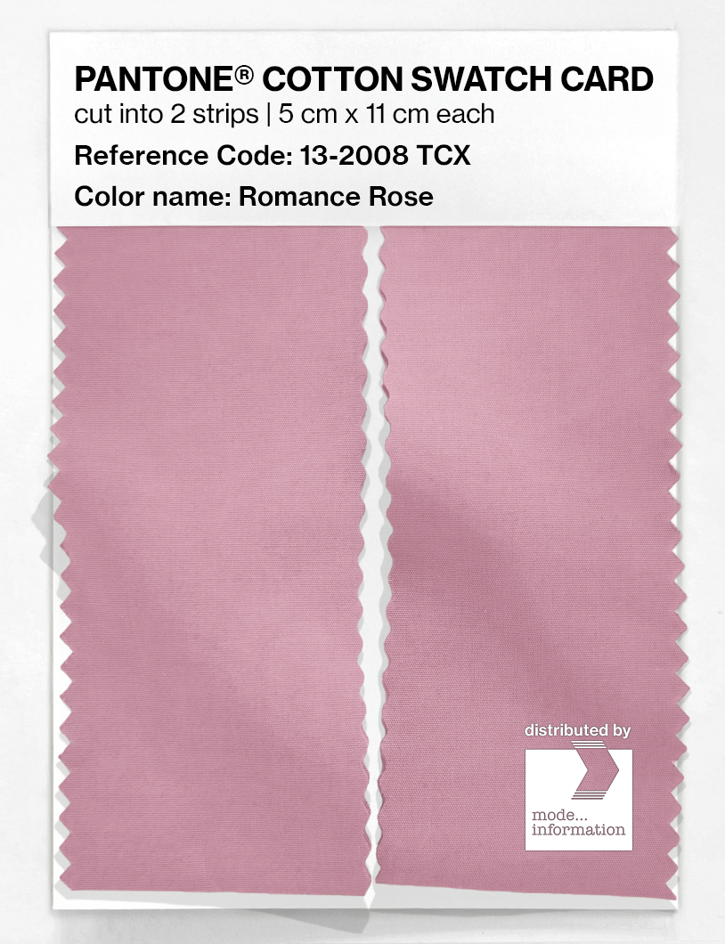Product image 2 of the product “PANTONE® COTTON SWATCH CARD 13-2008 TCX Romance Rose ”